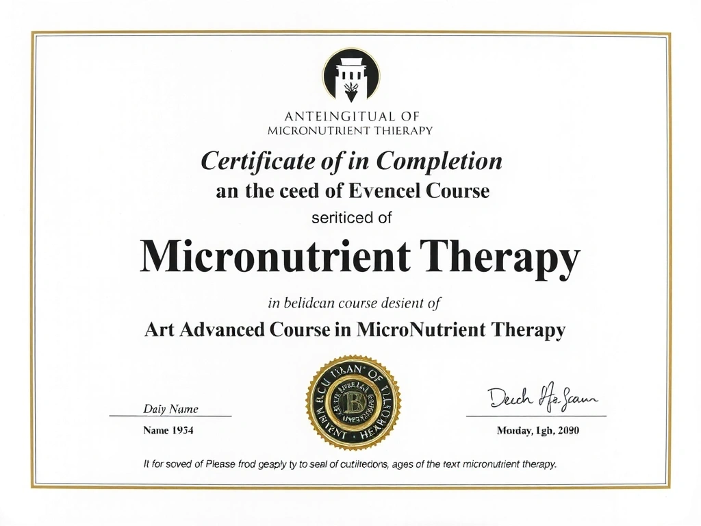 Zertifikat Mikronährstofftherapie